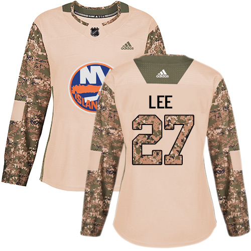 Adidas Islanders #27 Anders Lee Camo Authentic Veterans Day Women's Stitched NHL Jersey